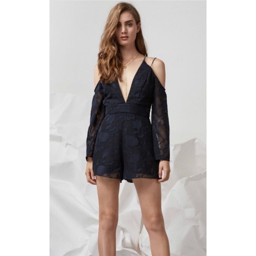 Finders Keepers Navy Play Suit Size S